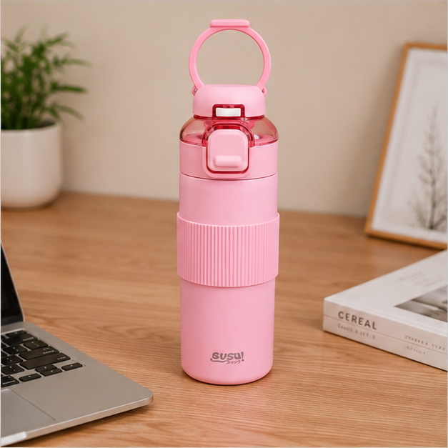 700ml Pink Insulated Stainless Steel Water Bottle (YM1626)