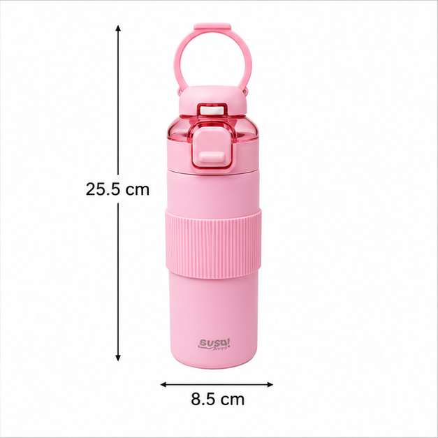 700ml Pink Insulated Stainless Steel Water Bottle (YM1626)
