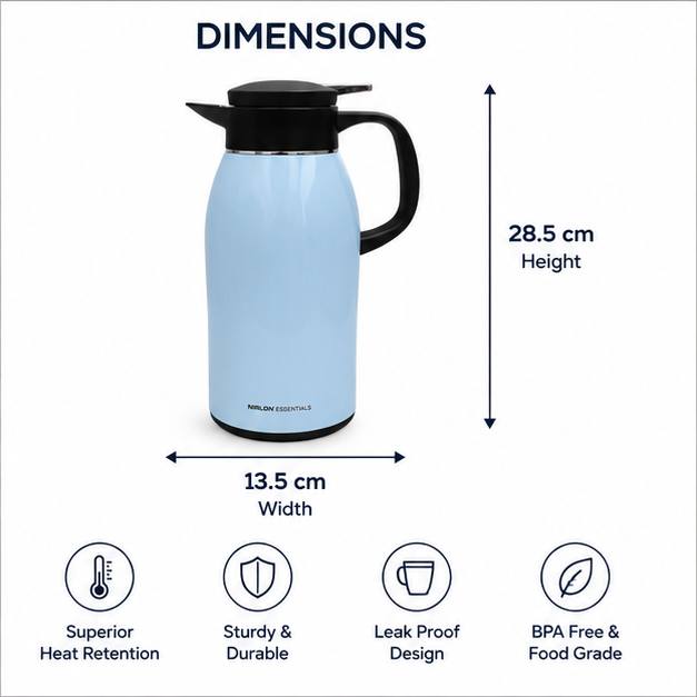 Blue SS Insulated Thermal Jug 2.2L (YM2155)