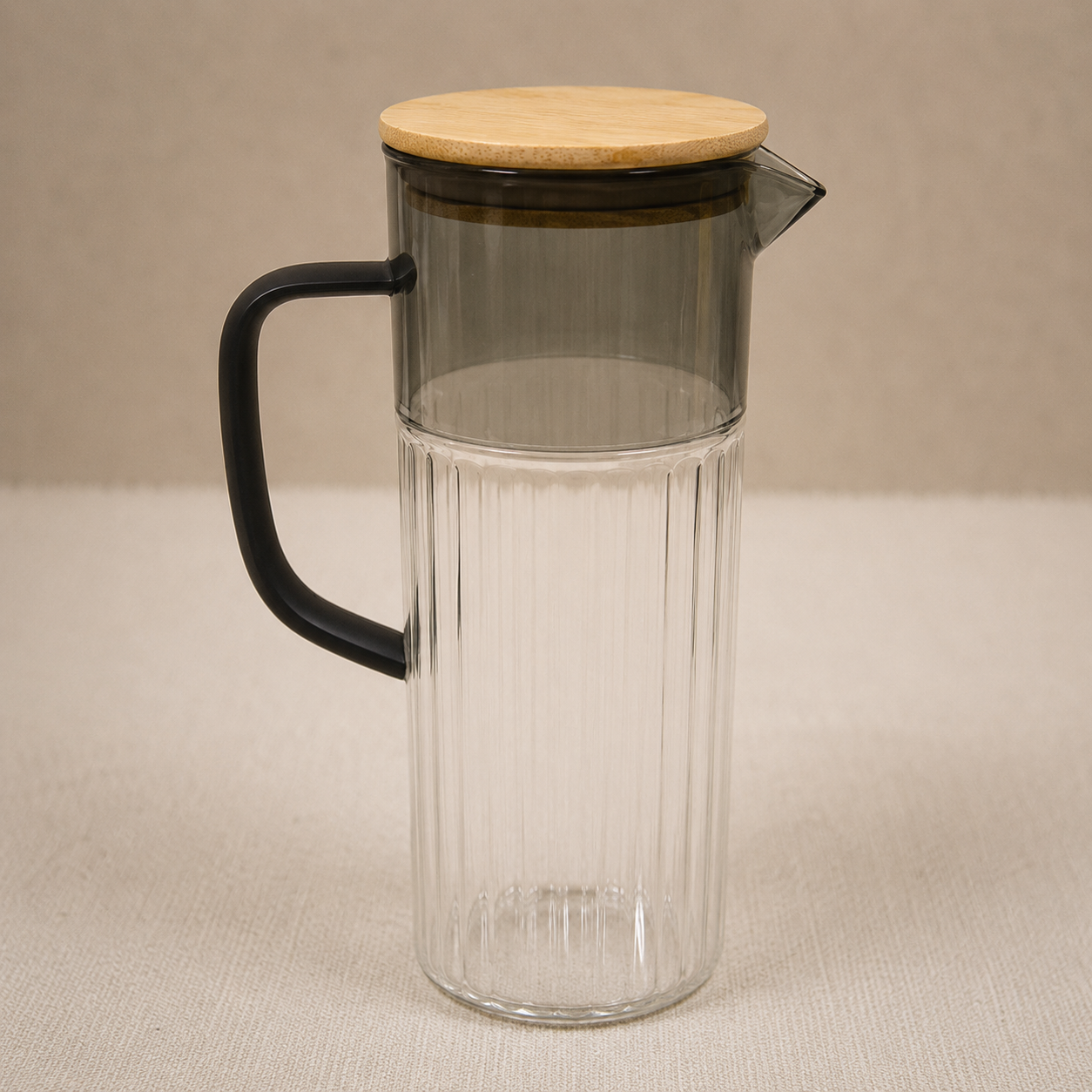 Glass Ribbed Water Pitcher(YM1701)