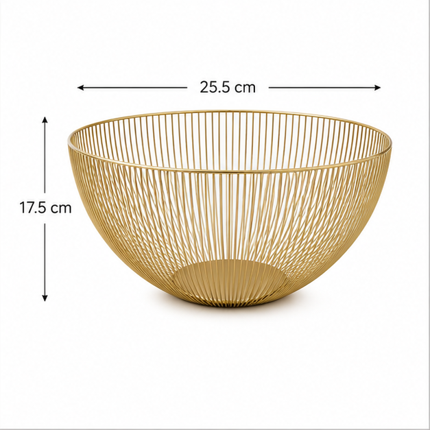 Gold Metal Fruit Serving Basket (YM1011)