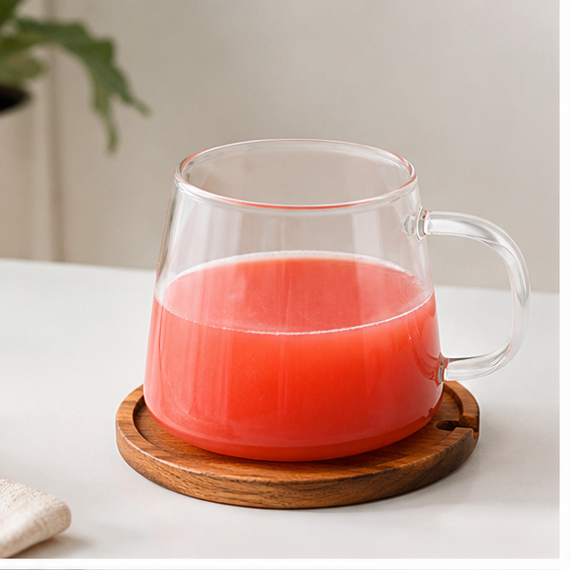 Premium Glass Cup for Tea, Coffee & Beverages (YM2428)