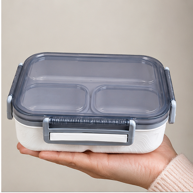 White Kids Lunch Box for School & Travel (YM687)