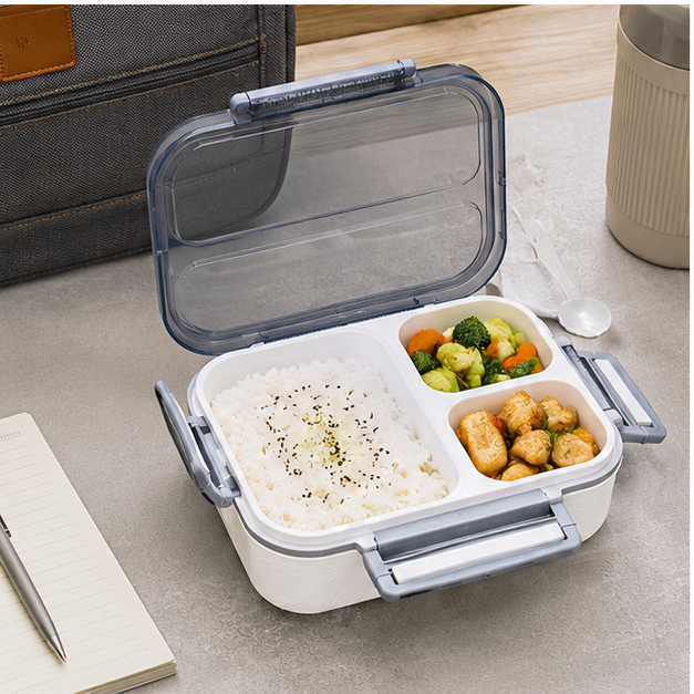 White Kids Lunch Box for School & Travel (YM687)
