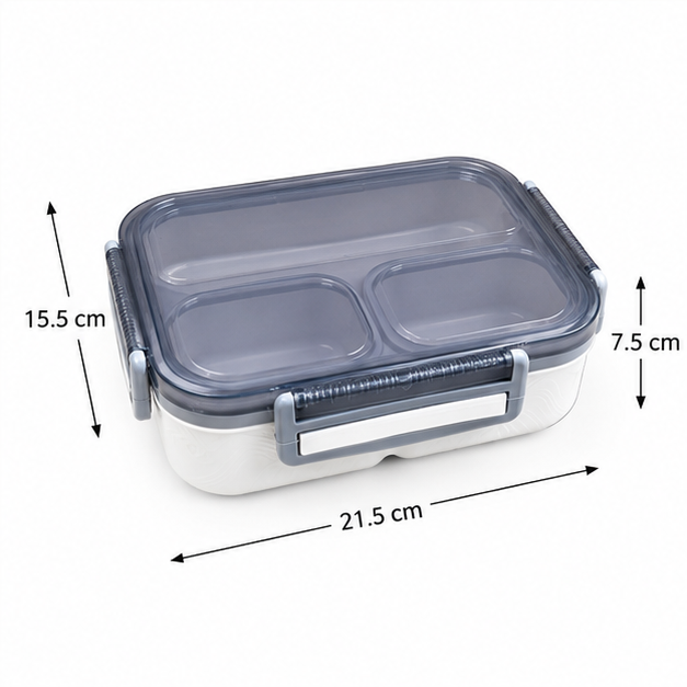 White Kids Lunch Box for School & Travel (YM687)