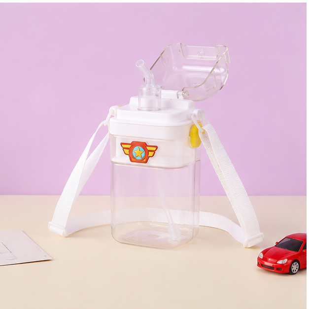 White Kids Water Bottle with Sipper (YM508)