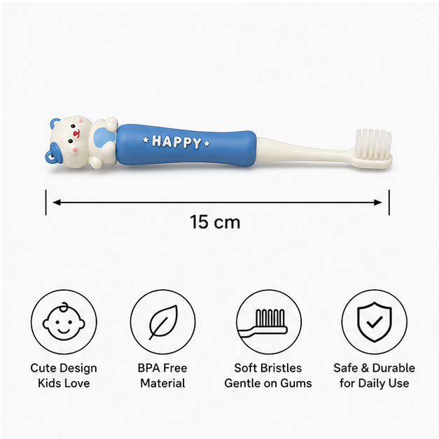 Ergonomic Blue Toothbrush for Gentle Daily Cleaning (YM776)