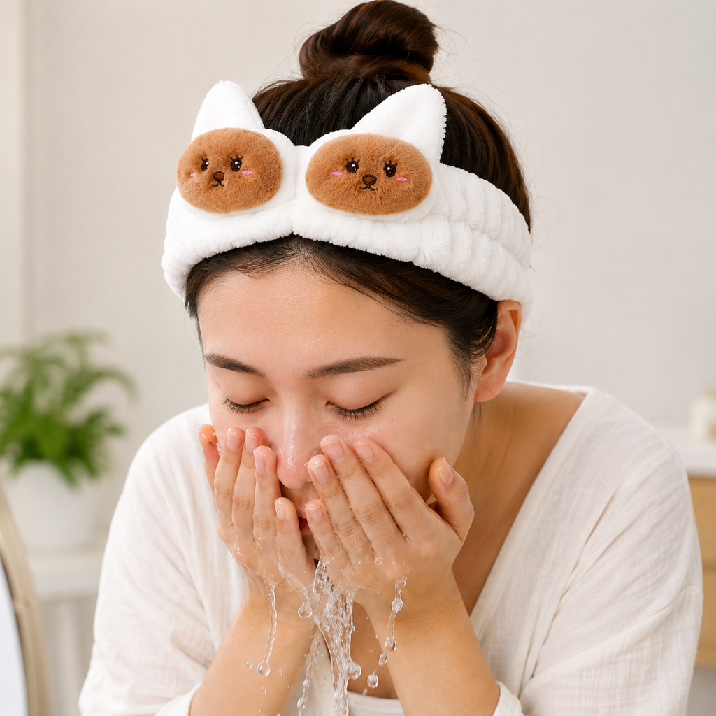 Cozy Bunny Spa Hair Band – White (YM744)