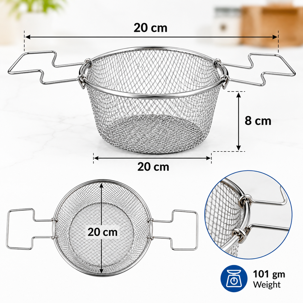 Stainless Steel Deep Fry Basket 20x20 (YM2008)