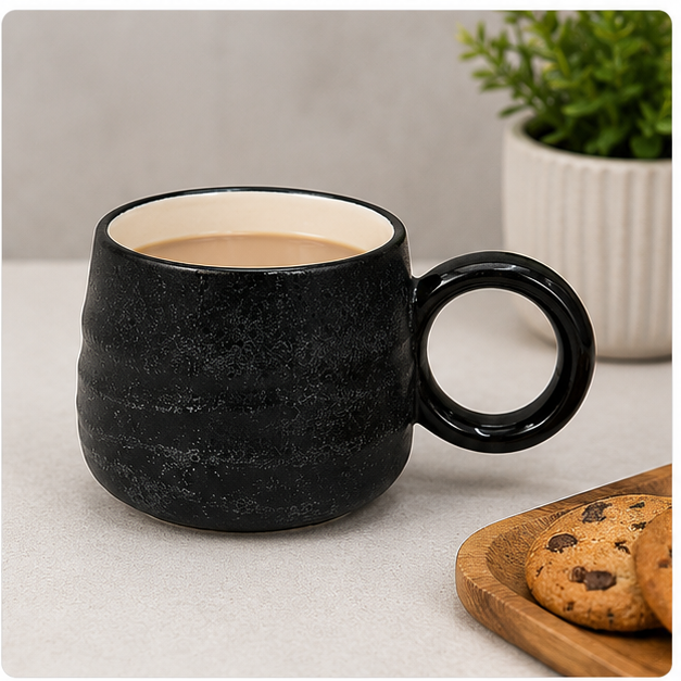 Black Ceramic Tea & Coffee Cup (YM460)
