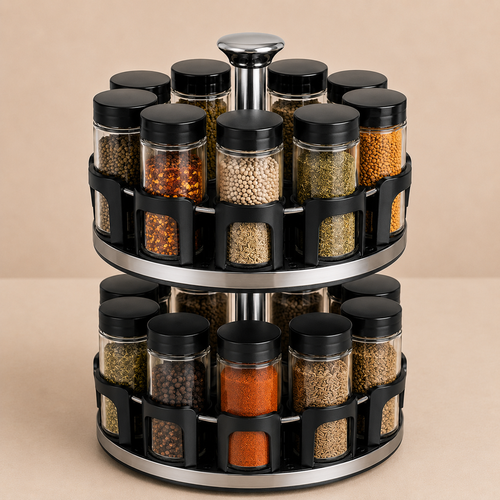 Spice Sphere Glass Seasoning Organizer Set (YM064)