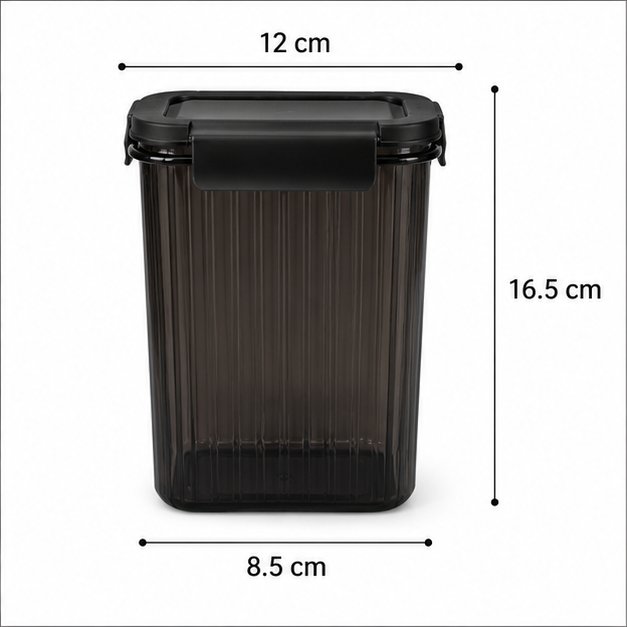 Airtight Storage Container with Locking Lid – Black (YM2782)