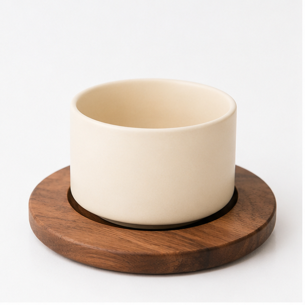 Cream Signature Latte Cup with Saucer (YM2391)