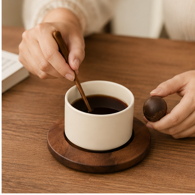 Cream Signature Latte Cup with Saucer (YM2391)