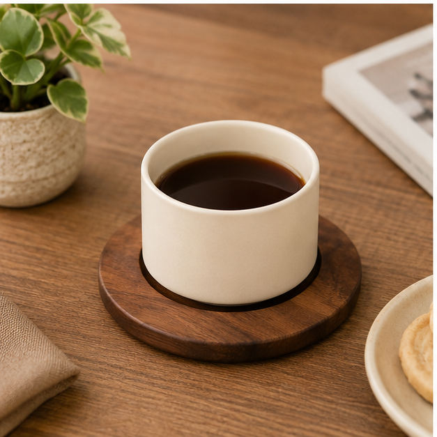 Cream Signature Latte Cup with Saucer (YM2391)