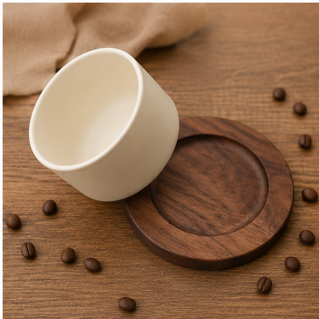 Cream Signature Latte Cup with Saucer (YM2391)
