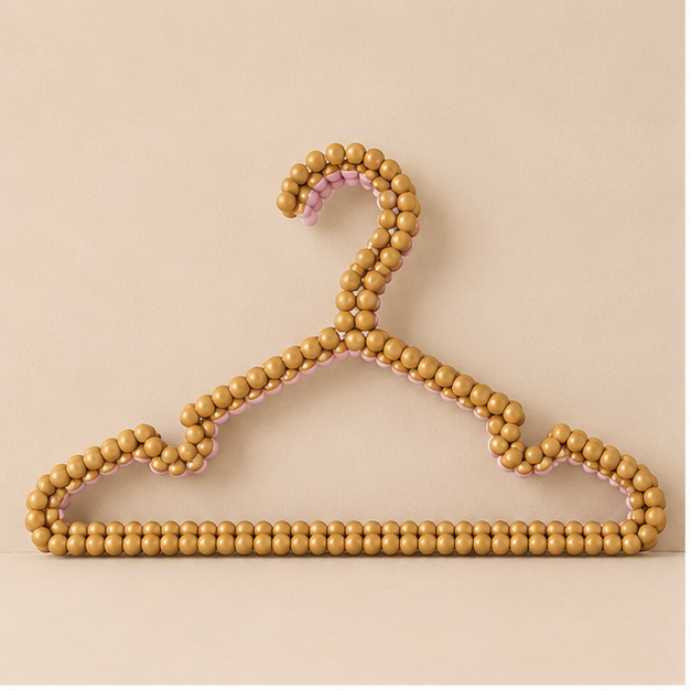 Brown Plastic Clothes Hanger Set (YM418)