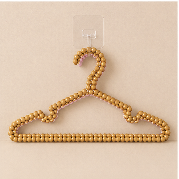 Brown Plastic Clothes Hanger Set (YM418)