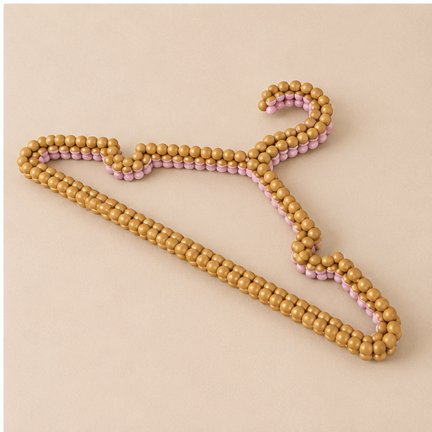 Brown Plastic Clothes Hanger Set (YM418)