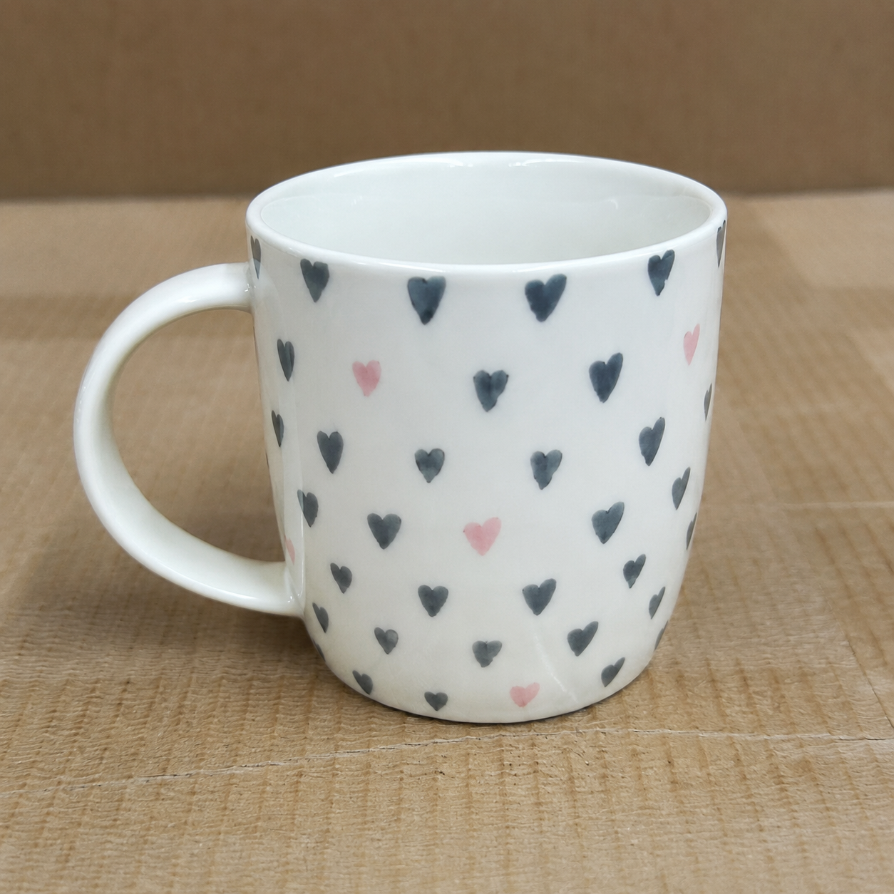 Heart Print Ceramic Tea & Coffee Mug (YM2850)