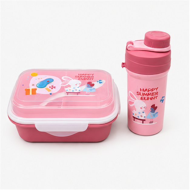 Pink Kids Lunch Box & Bottle Set (YM2479)