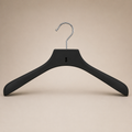 Premium Wide-Shoulder Black Clothes Hanger(YM432)