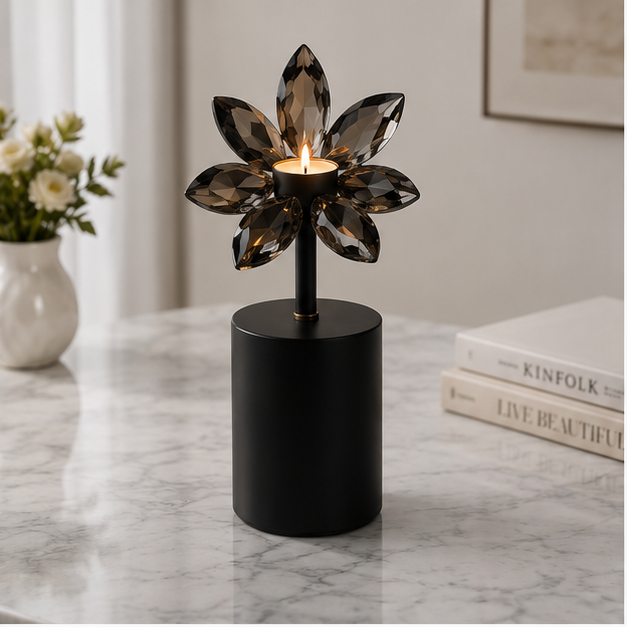Crystal Floral Decorative Accent Sculpture (YM1120)