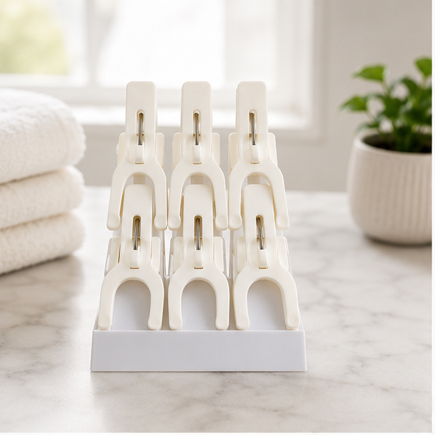 Plastic Cloth Hanging Clips Set for Laundry Drying (YM404)