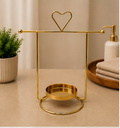 Gold Heart Frame Planter with Faux Succulent (YM2243)