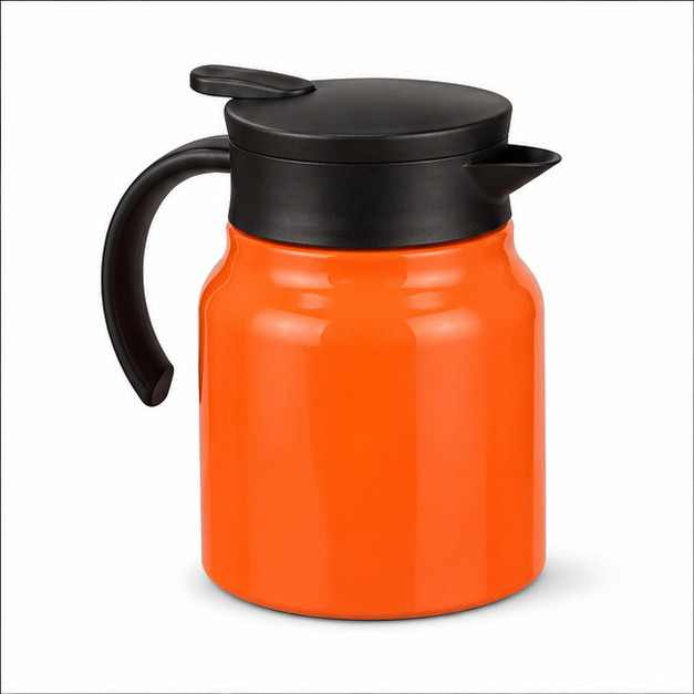 Orange Stainless Steel Vacuum Coffee Pot 800ml (YM2142)