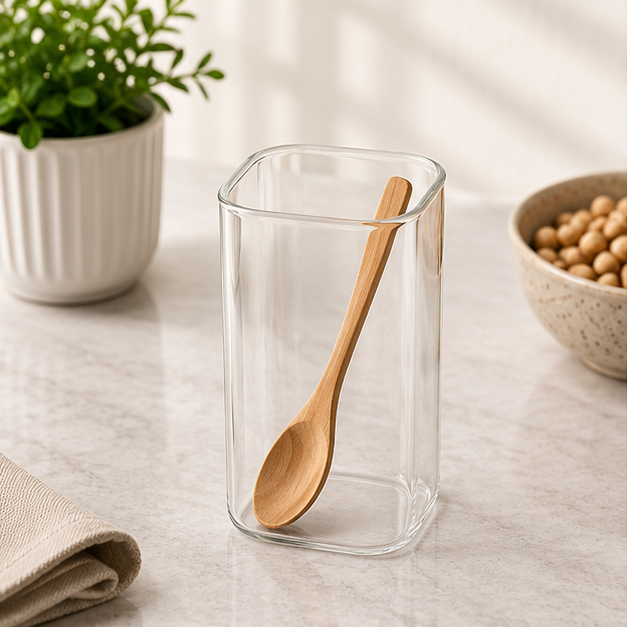 Transparent Glass Jar for Pantry and Food Organization (YM1697)