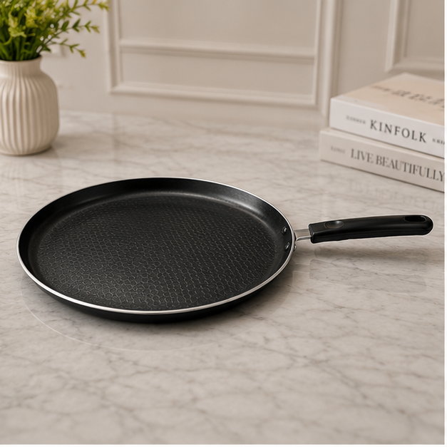 Black Cooking Pan 28CM for Modern Kitchen Essentials  (YM1310)