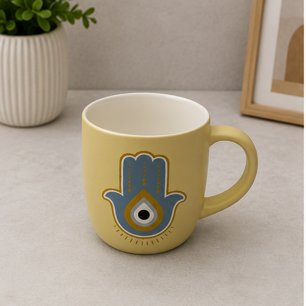 Yellow Ceramic Coffee Mug for Home and Office (YM2846)