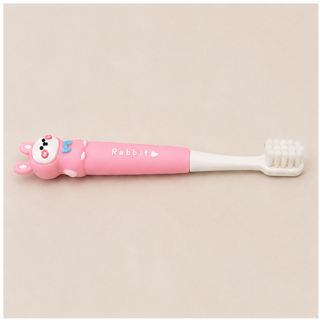 Pink Kids Toothbrush with Rabbit Design (YM774)
