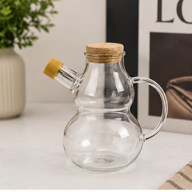 Artisan Glass Oil Dispenser with Pour Spout (YM2439)