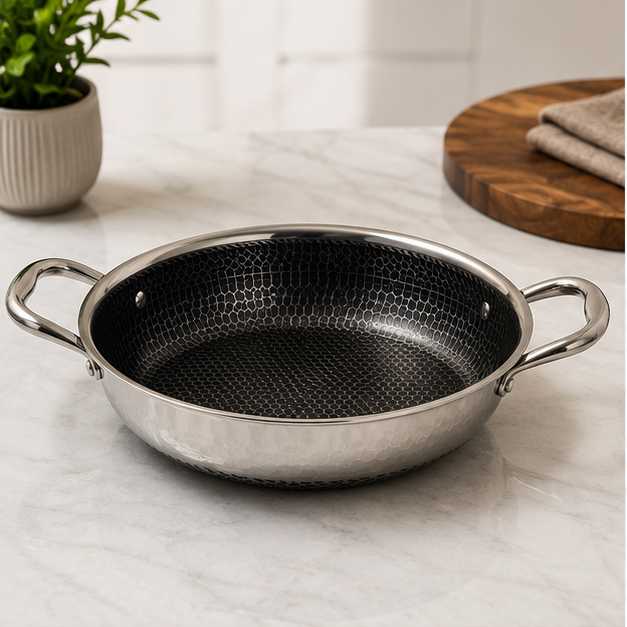 Stainless Steel Cooking Pan for Everyday Kitchen Use(YM1574)