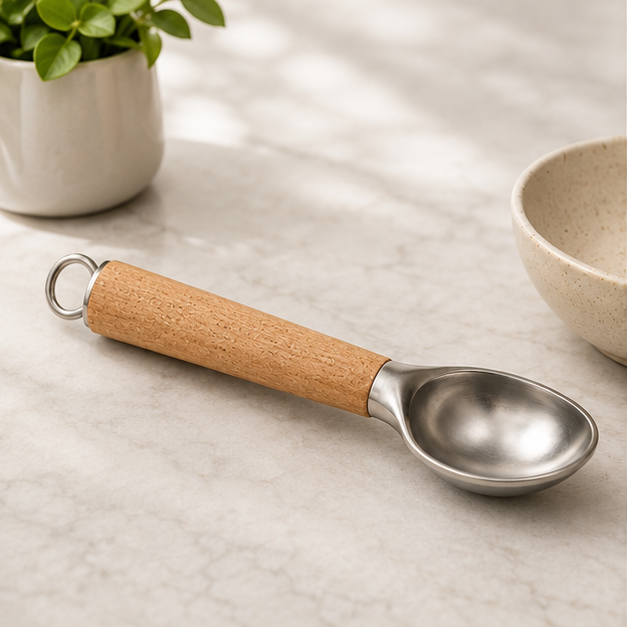 Ice Cream Scoop SS Wood Handle (YM1633)