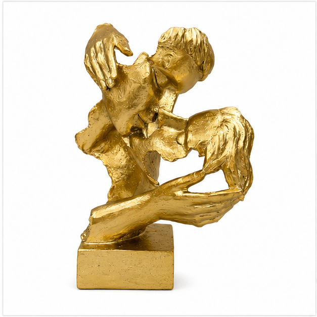 Abstract Love Figurine Gold (YM2314)