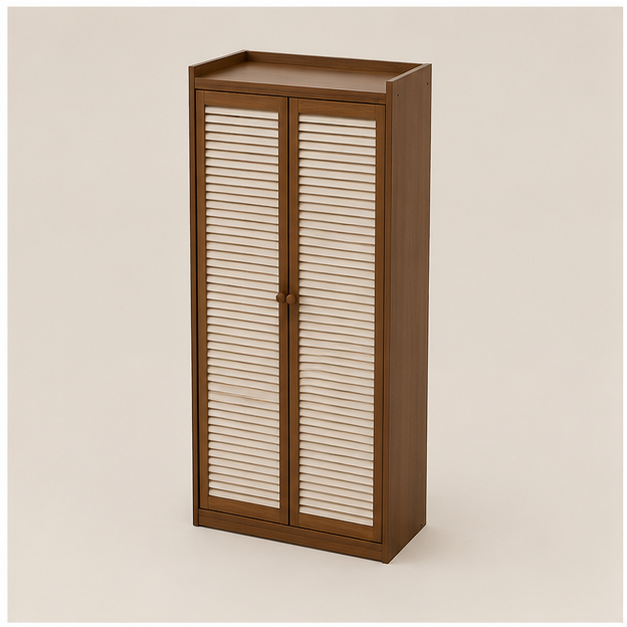 Brown Wooden Shoe Rack Organizer (YM2116)