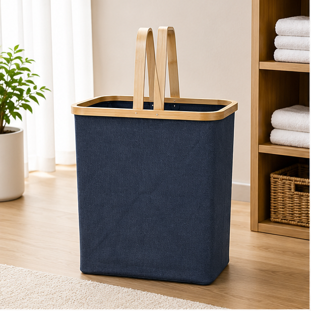 Oxford Fabric Laundry Basket Black (YM1876)
