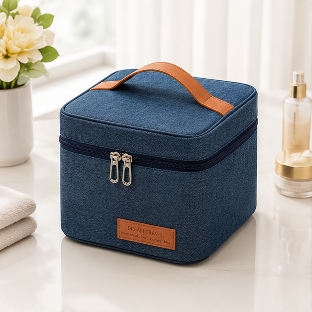 Blue Insulated Lunch Bag with Carry Handle (TG05)