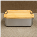 Stainless Steel Food Storage Container with Wooden Lid (YM2145)