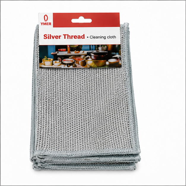 Silver Clean XL Dish Scrub Cloth (YM1218)