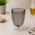 Stylish Grey Glass Cup for Everyday Drinkware Use  (YM1685)