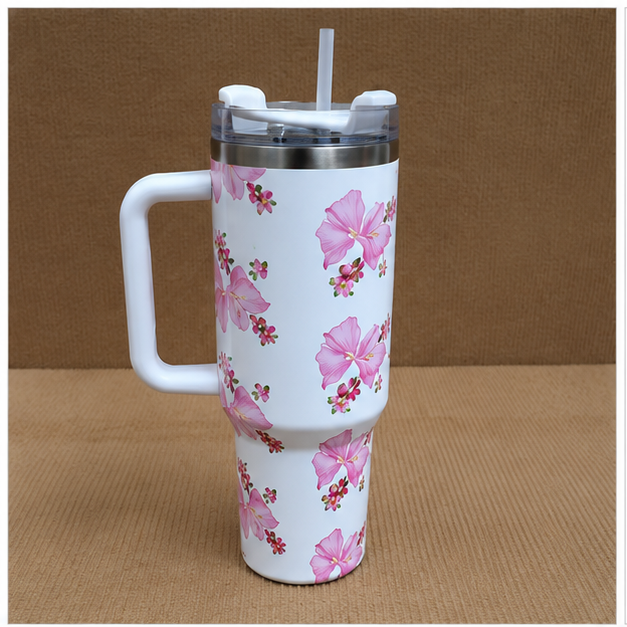 Blue Stainless Steel Insulated Tumbler with Straw (YM2147)