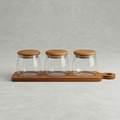 Transparent Glass Seasoning Jar Set of 3 (YM382)