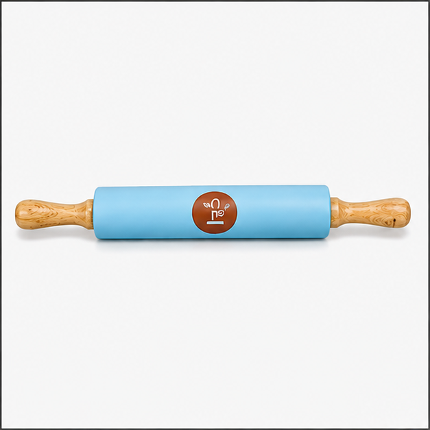 Classic Wooden Rolling Pin – Blue (YM2002)