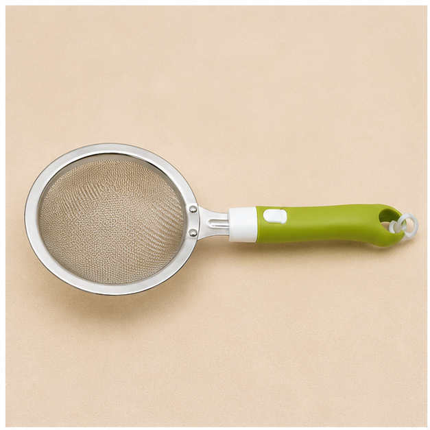 Stainless Steel Fine Mesh Strainer with Green Handle (YM579)