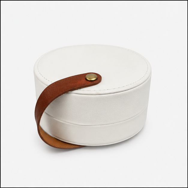 White Elegant Vanity Organizer Pouch (YM1439)