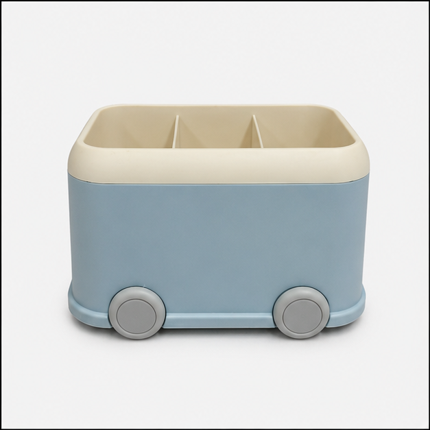 Rolling Cart Pen Holder & Desk Organizer – Blue (YM801)